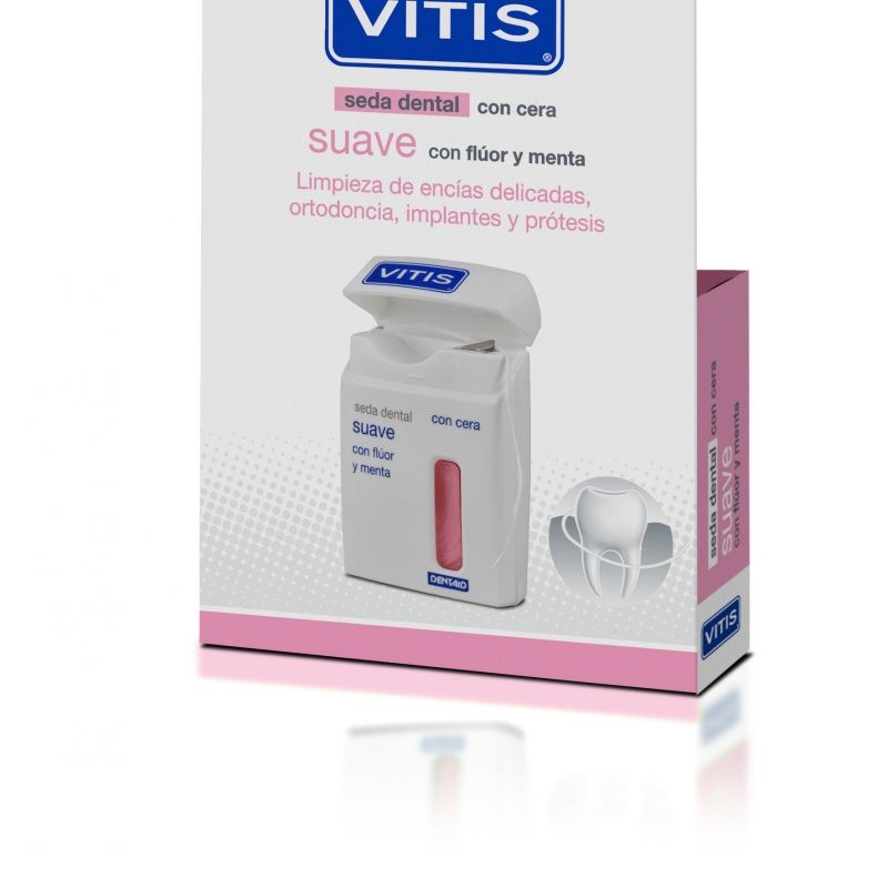 VITIS® seda dental con cera suave, flúor y menta
